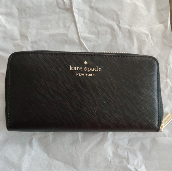 Kate Spade New Black Leather Wallet - Picture 1 of 4